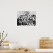 Dodge City Koe-Boy band met instrumenten Poster (Keuken)