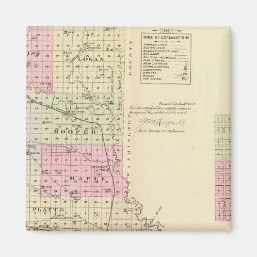 Dodge County, Nebraska Magneet (Voorkant)