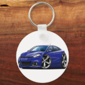 Dodge Dart Dk Blue Car Sleutelhanger (Voorkant)