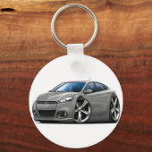 Dodge Dart Gray Car Sleutelhanger (Voorkant)