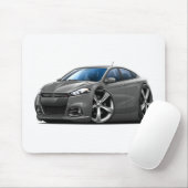 Dodge Dart Steel Grey-Black Grill Car Muismat (Met muis)