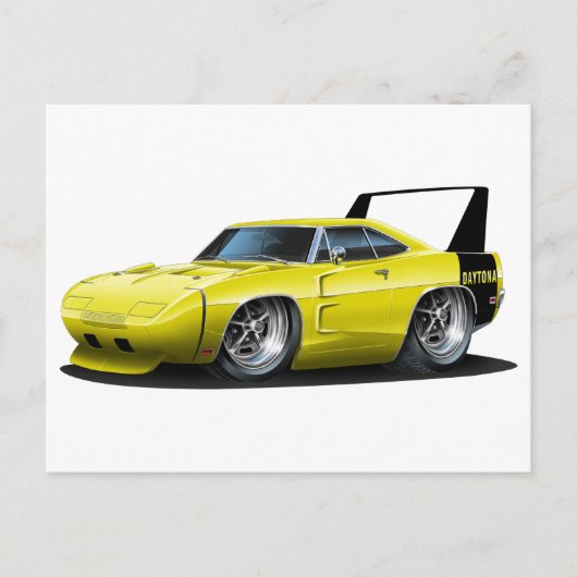 Dodge Daytona Yellow Car Briefkaart (Voorkant)