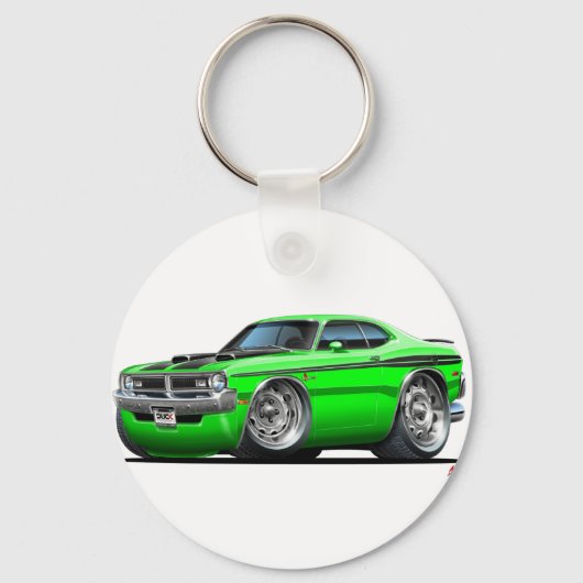 Dodge Demon Green Car Sleutelhanger (Voorkant)