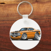 Dodge Demon Oranje auto Sleutelhanger (Voorkant)