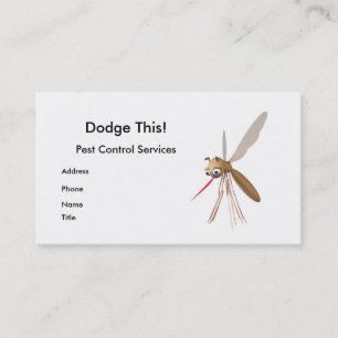 Dodge dit! Pest Control - Funny Mosquito Visitekaartje