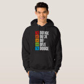 dodge duck dip dive for a dodgeball player dodgeba hoodie (Voorkant volledig)