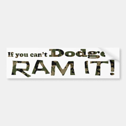 Dodge het, Ram het, Camouflage Bumpersticker (Voorkant)