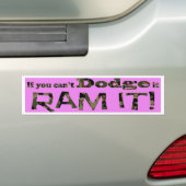 Dodge het, Ram het, Licht Roze en Camouflage Bumpersticker (Op auto)