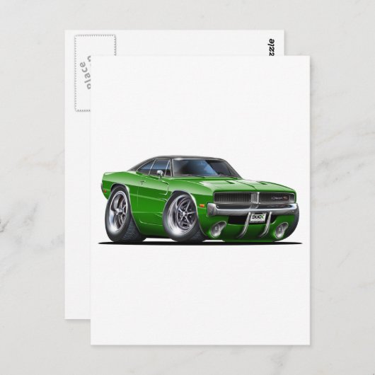 Dodge-lader groene auto briefkaart (Voorkant / Achterkant)