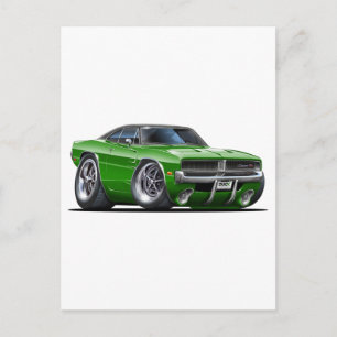 Dodge-lader groene auto briefkaart