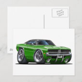 Dodge-lader groene auto briefkaart (Voorkant / Achterkant)