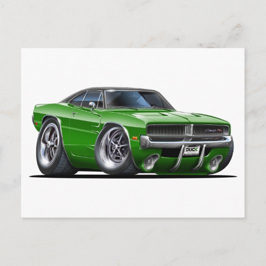 Dodge-lader groene auto briefkaart (Voorkant)