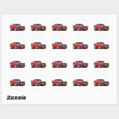 Dodge-lader rode auto ronde sticker (Vel)