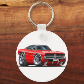 Dodge-lader rode auto sleutelhanger (Voorkant)