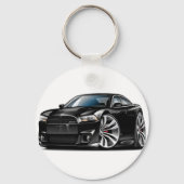 Dodge-lader SRT8 Zwarte auto Sleutelhanger (Voorkant)