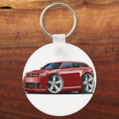 Dodge Magnum Maroon Car Sleutelhanger (Voorkant)