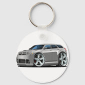 Dodge Magnum Silver Car Sleutelhanger (Voorkant)