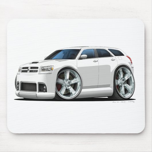 Dodge Magnum White Car Muismat (Voorkant)