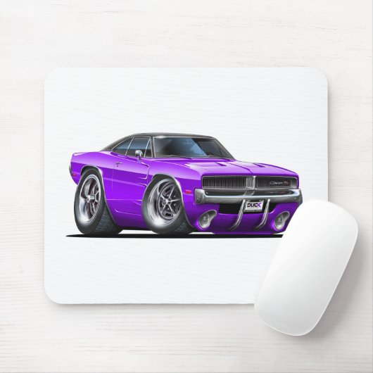 Dodge-oplader Paarse auto Muismat (Met muis)