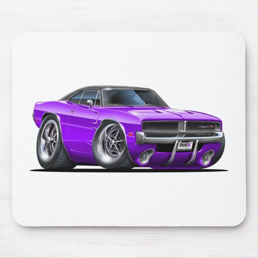 Dodge-oplader Paarse auto Muismat (Voorkant)