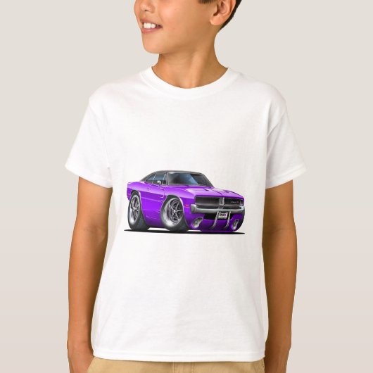 Dodge-oplader Paarse auto T-shirt (Voorkant)