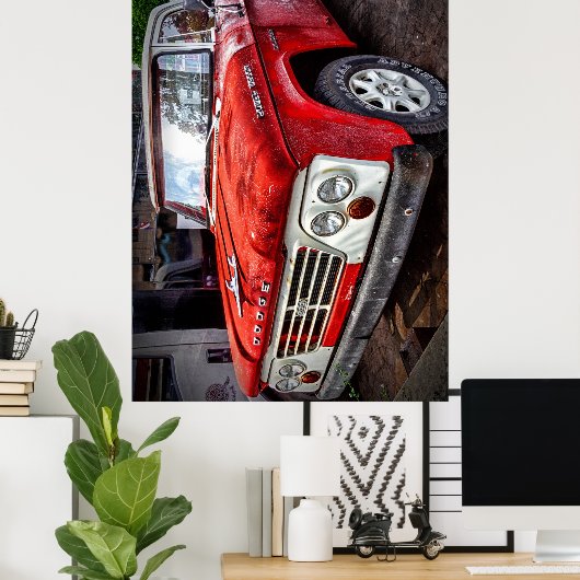 Dodge Power Wagon Classic Truck Poster (Thuiskantoor)