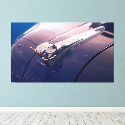 Dodge Ram capuchon ornament Canvas Afdruk (Insitu (Houten vloer))