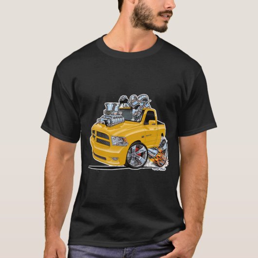 Dodge Ram geel 1500 pick-up Truck T-shirt (Voorkant)
