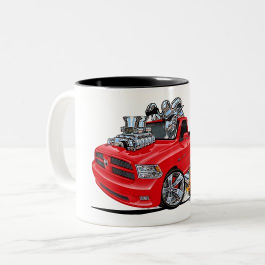 Dodge Ram rode 1500 pick-up Truck Tweekleurige Koffiemok (Voorkant links)