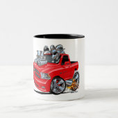 Dodge Ram rode 1500 pick-up Truck Tweekleurige Koffiemok (Center)