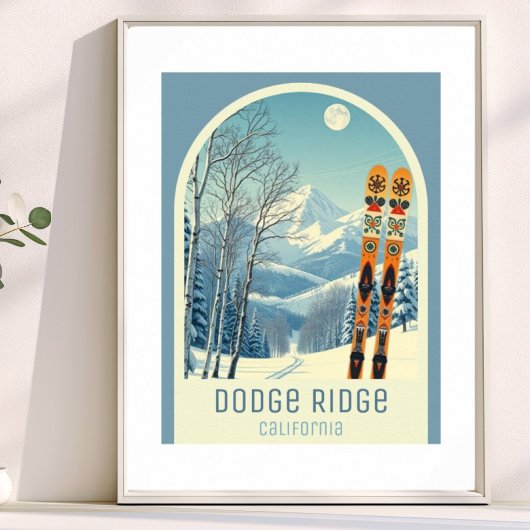 Dodge Ridge Mountain California ski resort  Poster