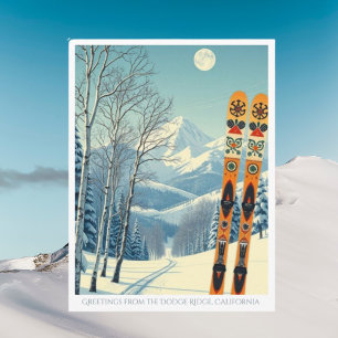 Dodge Ridge Mountain Californië skigebied Briefkaart
