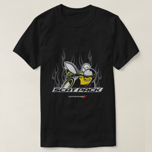 Dodge Scat Pack Flames T-shirt (Design voorkant)