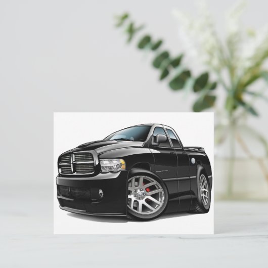 Dodge SRT10 Ram Dualcab Black Briefkaart (Staand voorkant)