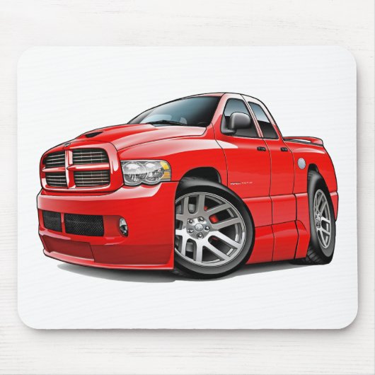 Dodge SRT10 Ram Dualcab Red Muismat (Voorkant)