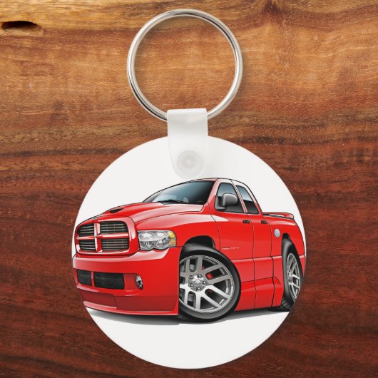 Dodge SRT10 Ram Dualcab Red Sleutelhanger (Voorkant)