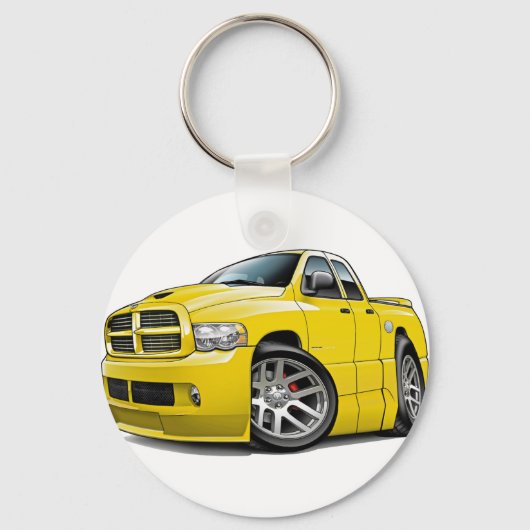 Dodge SRT10 Ram Dualcab Yellow Sleutelhanger (Voorkant)