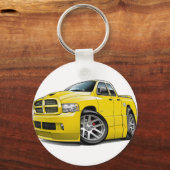Dodge SRT10 Ram Dualcab Yellow Sleutelhanger (Voorkant)