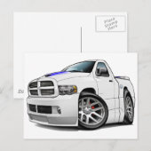 Dodge SRT10 Ram White Briefkaart (Voorkant / Achterkant)