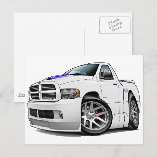 Dodge SRT10 Ram White Briefkaart (Voorkant / Achterkant)