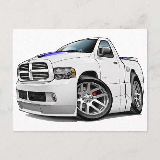 Dodge SRT10 Ram White Briefkaart (Voorkant)