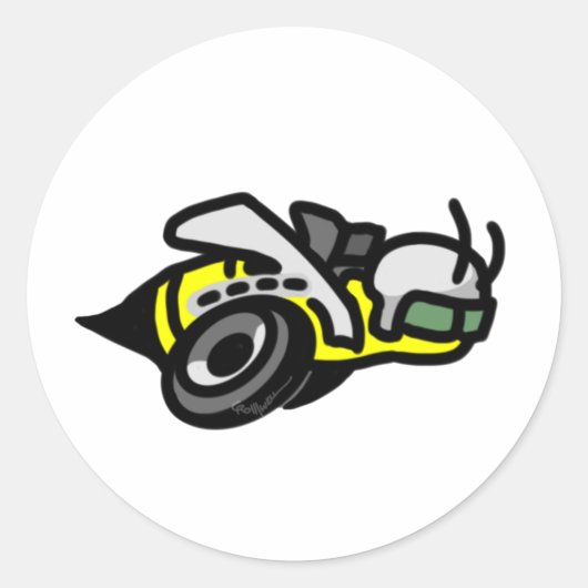 Dodge Super Bee Logo Ronde Sticker (Voorkant)