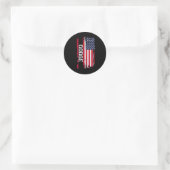 Dodge Usa Vlag Ronde Sticker (Tas)