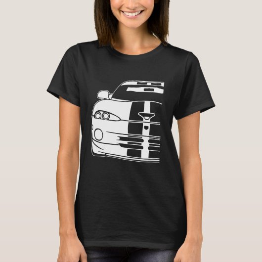 Dodge Viper 1996 Gts Strepen 1 T-shirt (Voorkant)