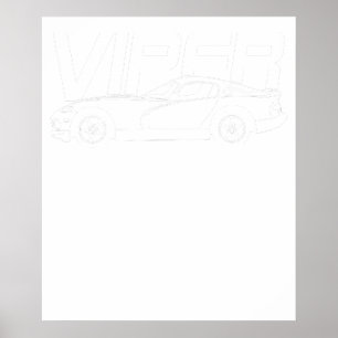 Dodge Viper 1996 Gts Strepen Poster