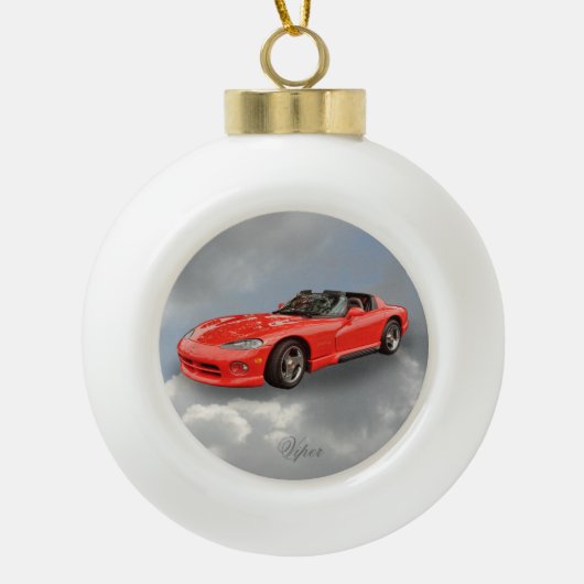 DODGE VIPER KERAMISCHE BAL ORNAMENT (Voorkant)