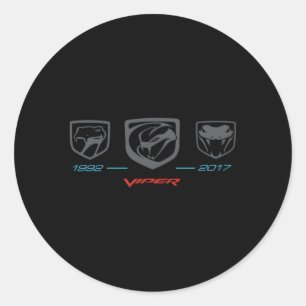 Dodge Viper-tijdlijn Ronde Sticker