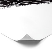 Dodge vrachtwagen inkt tekening zwart-wit poster (Hoek)