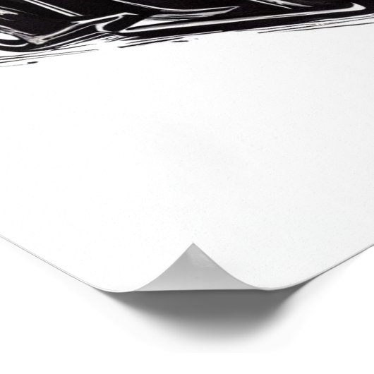 Dodge vrachtwagen inkt tekening zwart-wit poster (Hoek)