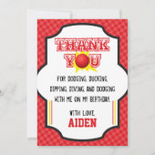 Dodgeball Birthday Hartelijk dank | Sport Bedankkaart (Voorkant)